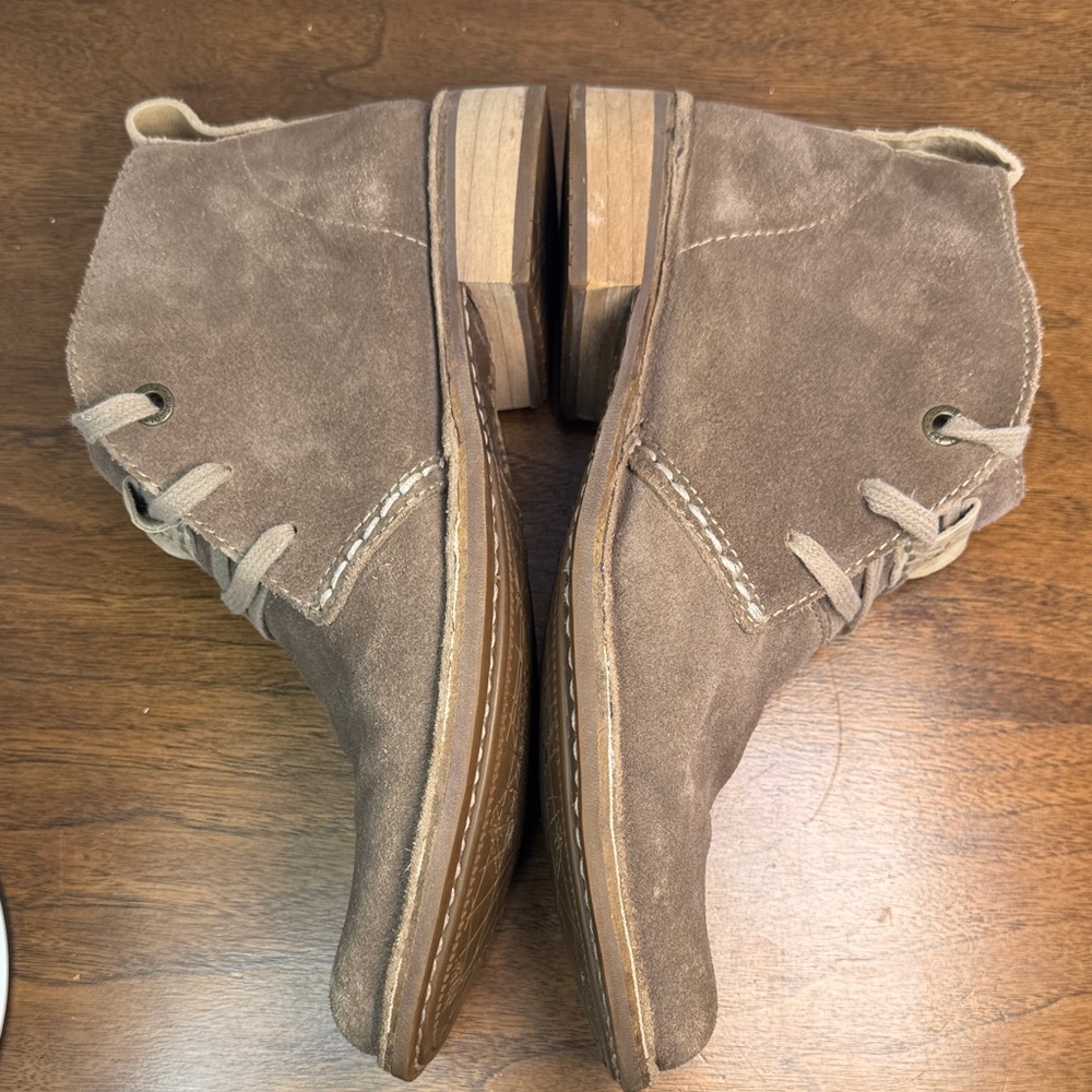 Bussola Sevilla Suede Leather Chukka Ankle Boots in Fossil Tan, Womens sz 38 / 8 - Picture 7 of 12